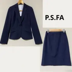 P.S.FA セットアップスカートスーツ リクルートスーツ ネイビー　5AR