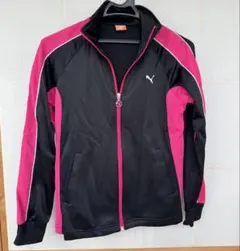 PUMA ジャージ フルジップジャケット 黒/ピンク
