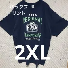 アメカジ　古着　Tシャツ ネイビー　2XL 半袖のサムネイル
