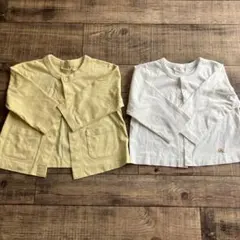 UNIQLO イエロー・ホワイトのカーディガン2点セット