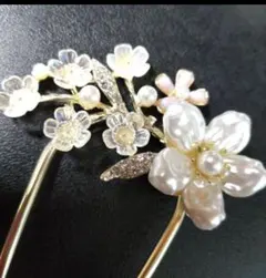 桜の花モチーフ 桜かんざし 豪華 華やか 花かんざし 着物 ドレス髪飾り