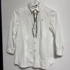 バーバリーブルーレーベル ノバチェックフリルシャツ 36