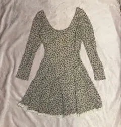 姫ギャル古着y2k♡花柄薄手ワンピース