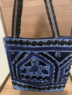 【最終値下げ】ウズベキスタン スザニ オールハンドメイド刺繍トートバッグ
