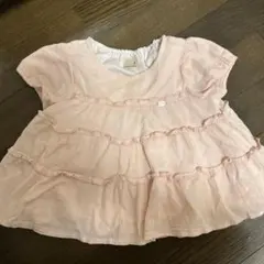 petit main フリルチュニック 80cm ピンク
