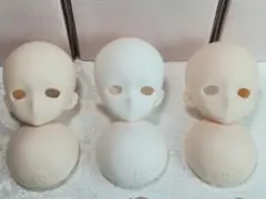 KIMDOLL 1/4 7-8インチ ソフビヘッド 3種セット 元箱類付 BJD