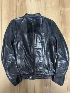 【極美品✴︎】アダムエロペ キルティング レザー ライダース ノーカラー M 羊革 極美品✴︎】アダムエロペ キルティング レザー ライダース ノー