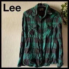 【美品♪Lee】ウェスタンシャツ／スナップボタン／肌触り良いビンテージ風