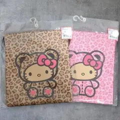アベイル サンリオ ハローキティ 日焼けキティ 巾着 2個セット　レオパード