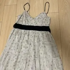 グレースコンチネンタル♡雪の結晶 シフォンレースロングワンピース♡オフホワイト