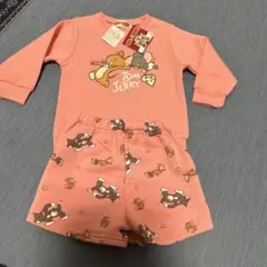 トムとジェリー 長袖トップスとショートパンツセット　90