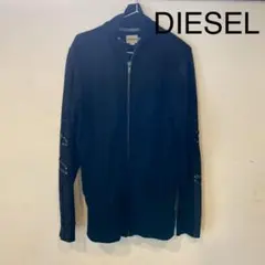 【DIESEL】ダメージ加工ジップアップスウェット