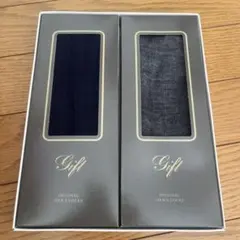 ギフトセット メンズソックス 2足 ネイビー グレー