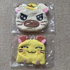 とっとこハム太郎 ふわふわフェイスポーチ ちび丸ちゃん＆タイショーくん