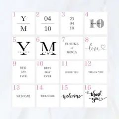 ●結婚式　ミールヘーデン　スクエアカード　4枚セット