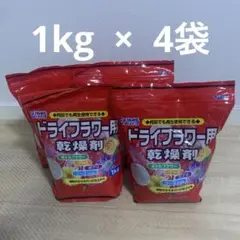 豊田化工 ドライフラワー用乾燥剤 シリカゲル【未開封4袋・4kg】