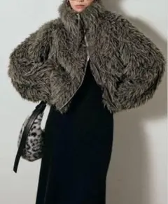 ミックスシープファースタンドブルゾン チャコール ESICA エシカ 同型