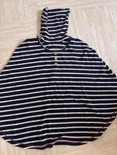 ストライプ柄 持ち運べる授乳ケープ