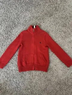 Polo Ralph Lauren 赤 ジップアップセーター
