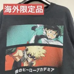 僕のヒーローアカデミア プリントT ブラック 長袖カットソー Tシャツ