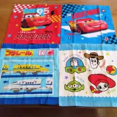 カーズ　プラレール　トイ・ストーリー　ハンドタオル　4点セット　まとめ　未使用