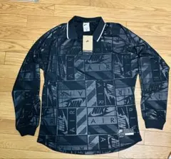 新品 NIKE AIR ロングスリーブ ポロシャツ メンズ ブラック 総柄　XL