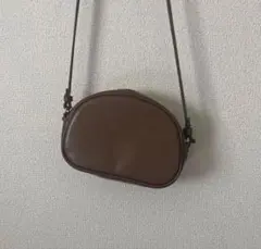 ブラウン ドーム型 ショルダーバッグ