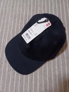 新品未使用　ユニクロ コットンツイルキャップ　ブラック　ワンサイズ～59㎝のサムネイル