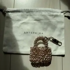 アンテプリマ　チャーム　 ミニバッグ　 ワイヤーバッグ　ピンクゴールド