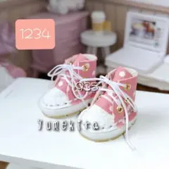 スニーカー No.1234 ピンク ドット 靴 ブライス イーマリー リカちゃん