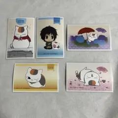 【未使用】夏目友人帳 デコステッカー 5種 ニャンコ先生 田沼 要【匿名配送】