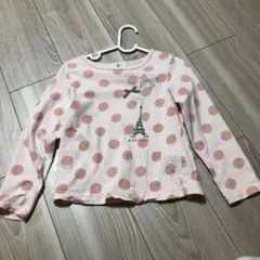 組曲長袖ロンT ドット柄トップス100サイズ