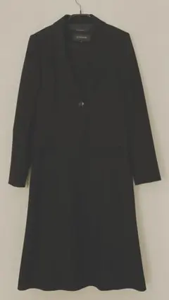 【東京ソワール】礼服　洗えるロング丈前開きアンサンブル　9号