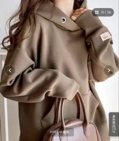 クラシカルエルフ　Java カーキ オーバーサイズ パーカー