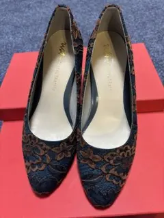 オリエンタルトラフィック　花柄　刺繍　パンプス　レース　24cm