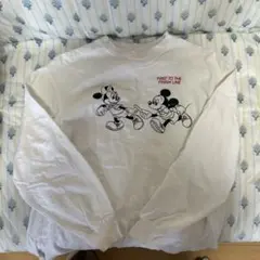 Disney ミッキー＆ミニー 長袖Tシャツ ホワイトのサムネイル