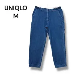 ユニクロ　EZYリラックスフィットアンクルパンツ　デニム　ブルー　W76-84