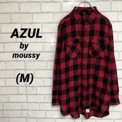 AZUL アズールバイマウジー　ネルシャツ　チェックシャツ　赤×黒　アメカジ