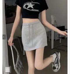 インパン裏地付きスウェットタイトミニスカート