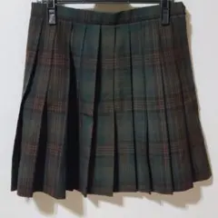 プリーツスカート　チェック柄　W69 丈49