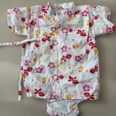 花柄甚平 サイズ70 ピンク系