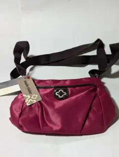 marie claire パープル ナイロン ショルダーバッグ