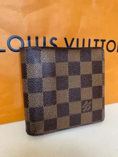 完全正規品　Louis Vuitton ダミエ 二つ折り財布　美品　即購入⭕️ ルイ・ヴィトン(LOUIS VUITTON) ダミエ(Demier) 中古 メンズ二