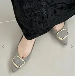 美品　LE TALON ルタロン　パンプス　24㎝　ポインテッドトゥ　フラット