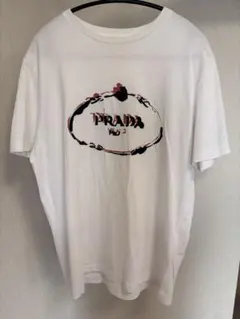 【美品】PRADA ロゴプリント Tシャツ ホワイトのサムネイル