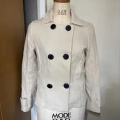 familiar ウール クリーム色ピーコート