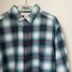 h&m l.o.g.gオンブレチェックシャツ　シャドーチェック