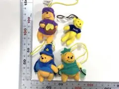 ディズニー　クマのプーさん　ぬいぐるみ　ストラップ　4体セット