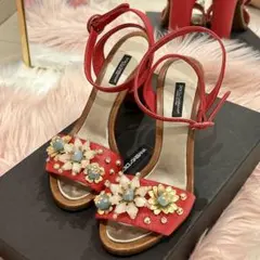 Dolce & Gabbana／サンダル フラワーモチーフ 赤 レッド リゾートのサムネイル