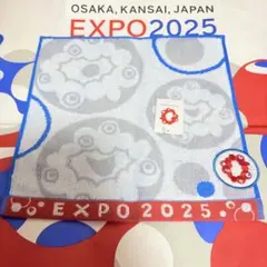 【希少】ミャクミャク　タオルハンカチ　楽しみいっぱい　ミニタオル　万博